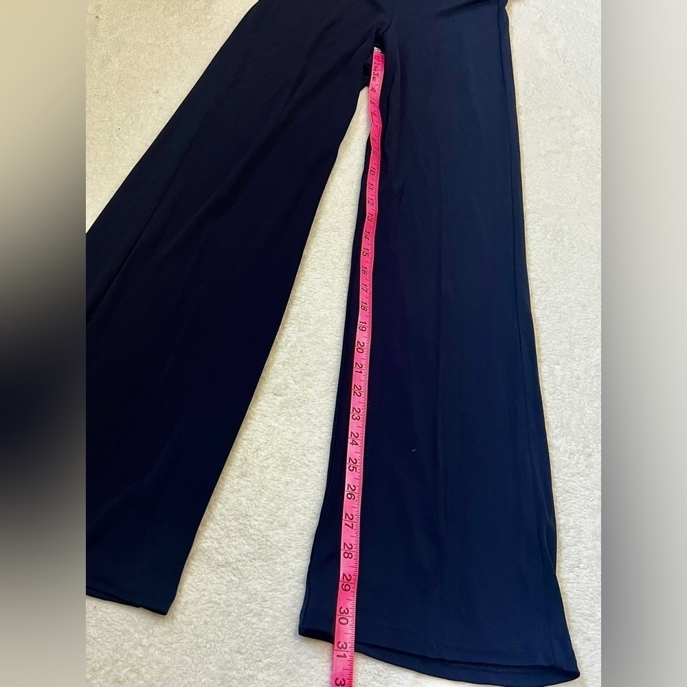 Lauren Ralph Lauren High Waisted Navy Wide Leg Pants - Small (29") - Picture 4 of 11